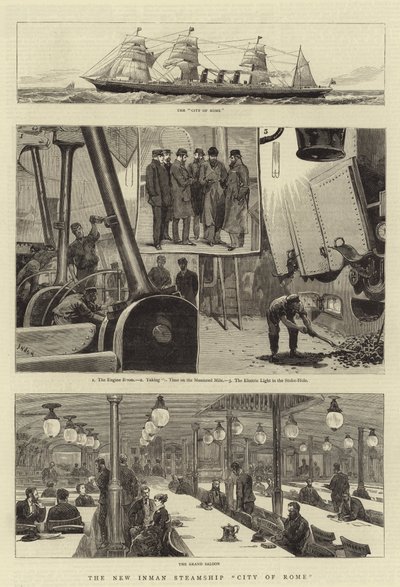 The New Inman Steamship City of Rome by Joseph Nash